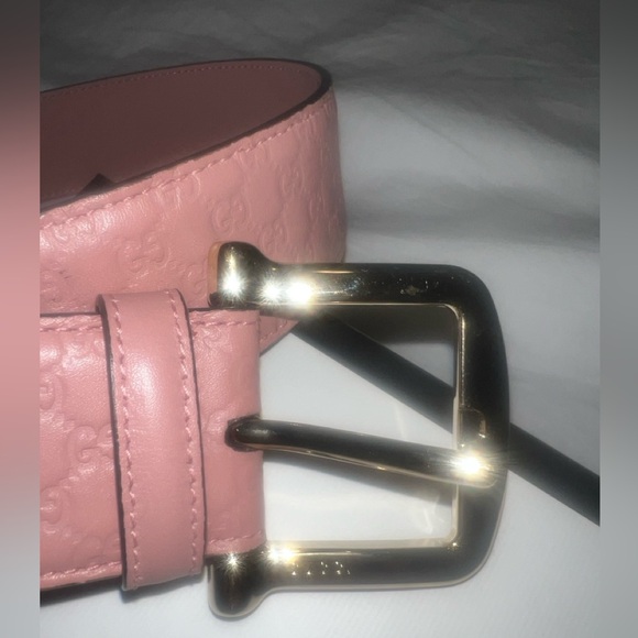 GUCCI AUTHENTIC Mauve PINK BELT FULL INCLUSION SIZE SMALL 💕 - Picture 3 of 6